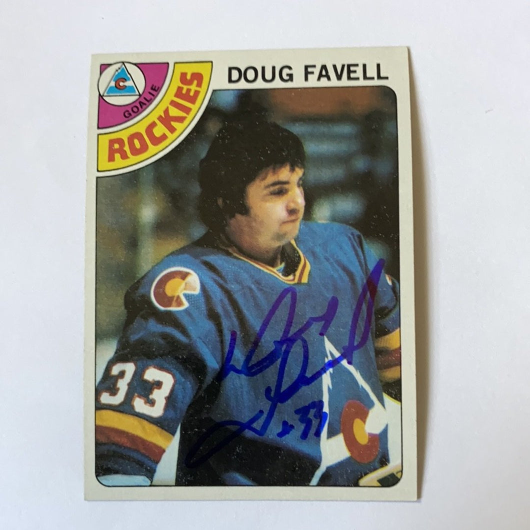 Doug Favell - Autographed Card 1978-79 Topps