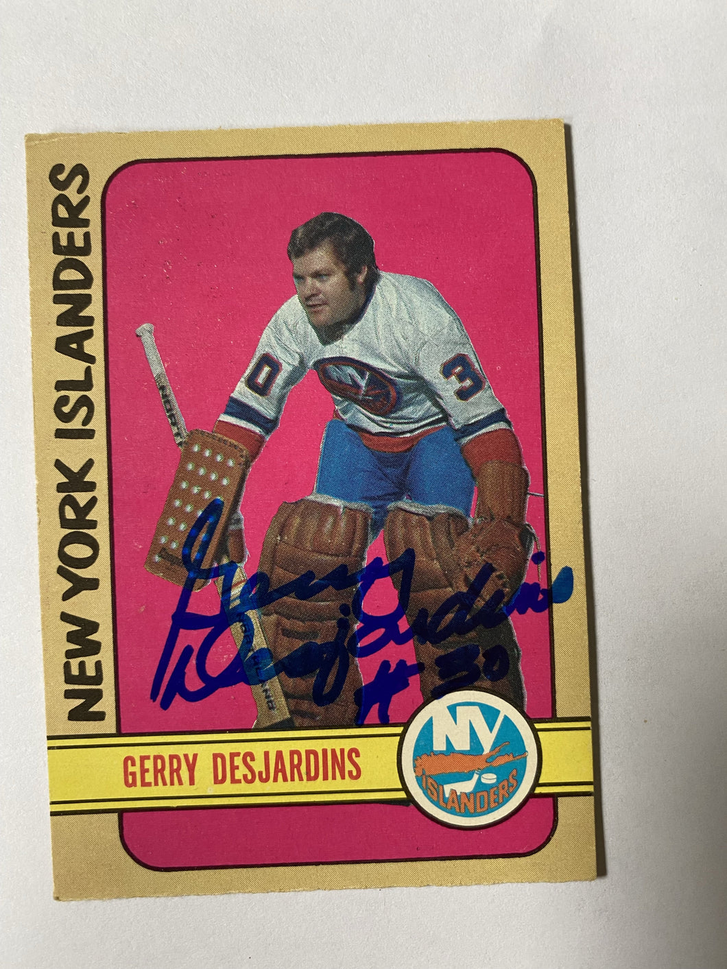 Gerry Desjardins - Autographed Card Opc 1972-73 #1