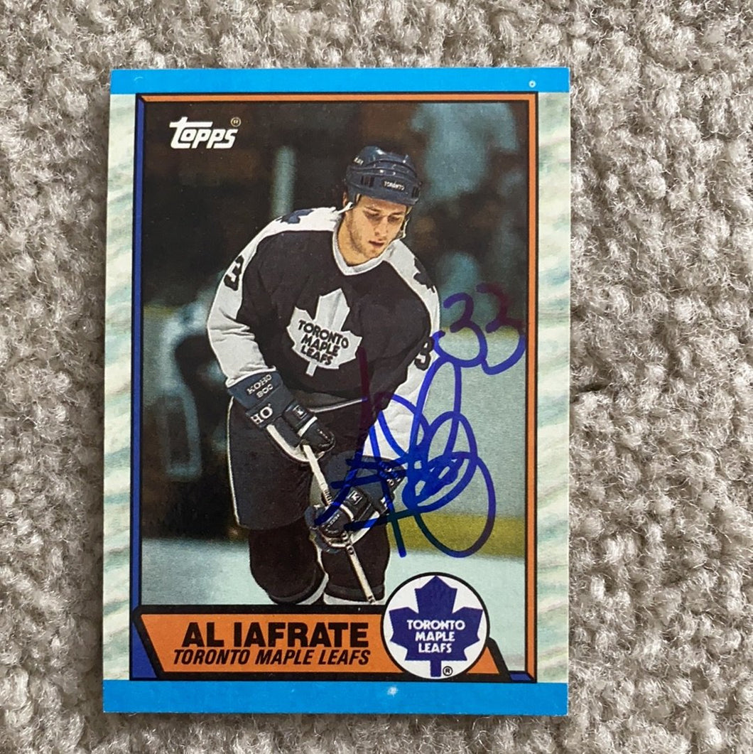 Al Iafrate - Autographed Card 1989-90 Topps