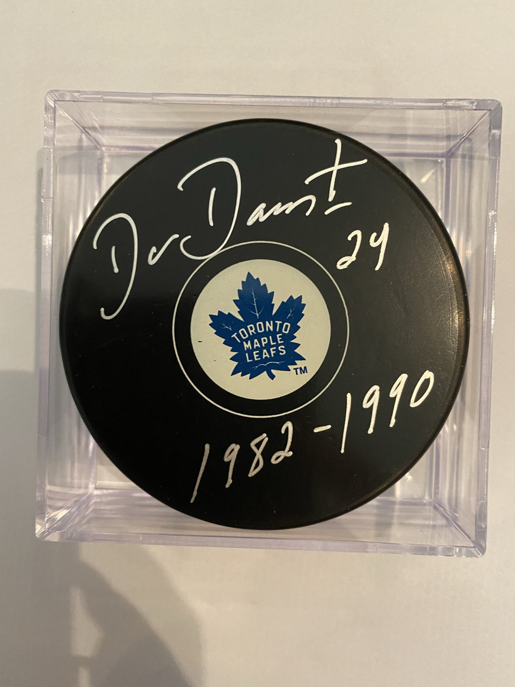 Dan Daoust - Autographed Puck Toronto Maple Leafs