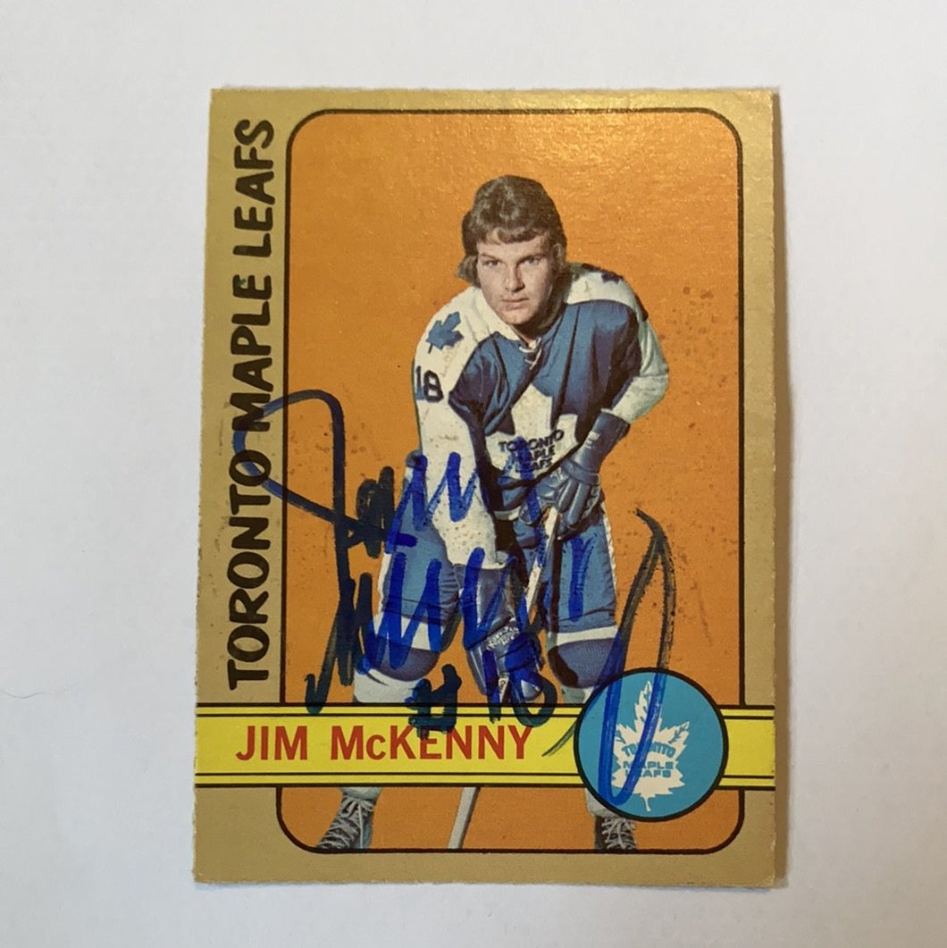 Jim Mckenny - Autographed Card 1972-73 Opc