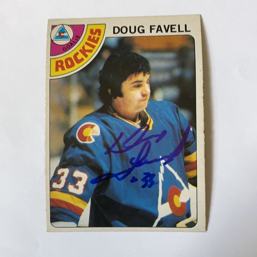 Doug Favell - Autographed Card 1978-79 Opc