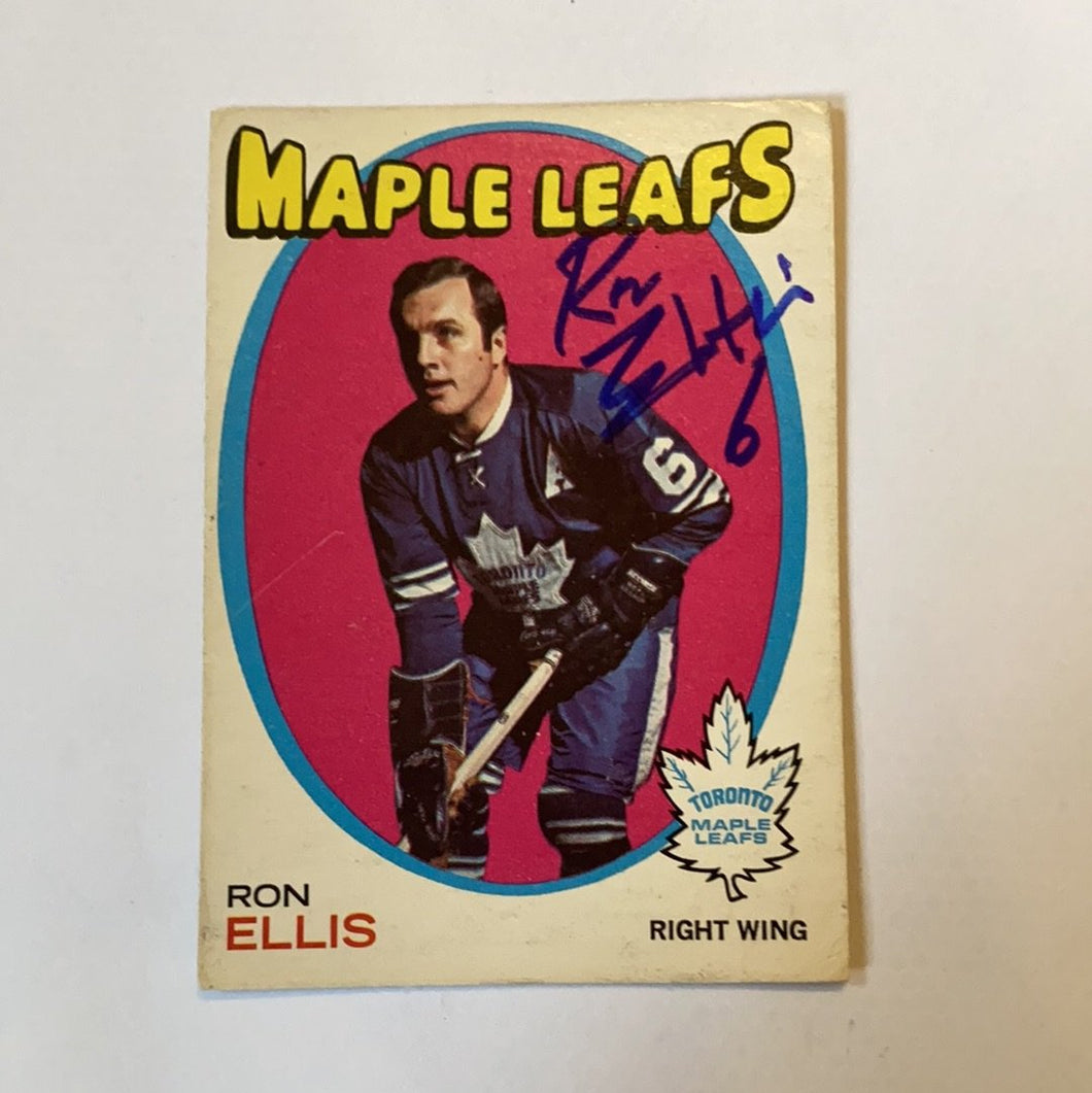 Ron Ellis - Autographed Card 1971-72 Opc