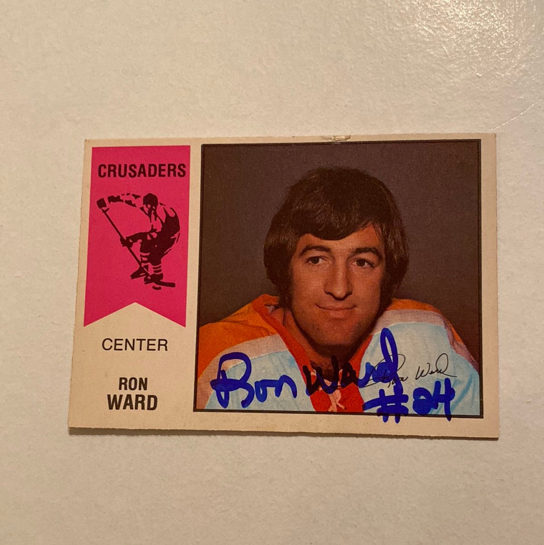 Ron Ward - Autographed Card Opc 1974-75 Wha