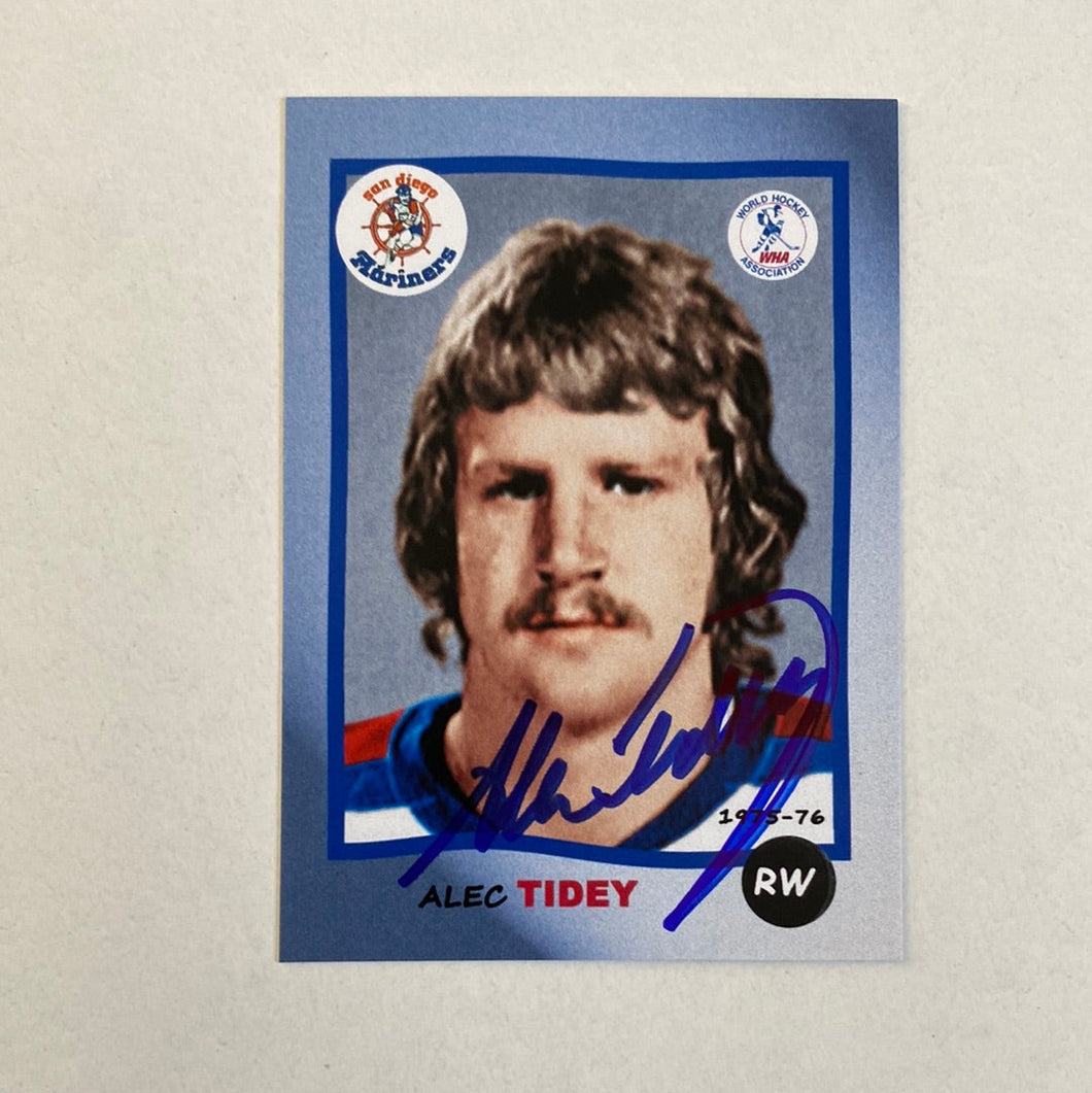 Alec Tidey - Autographed Card Custom San Diego Mariners