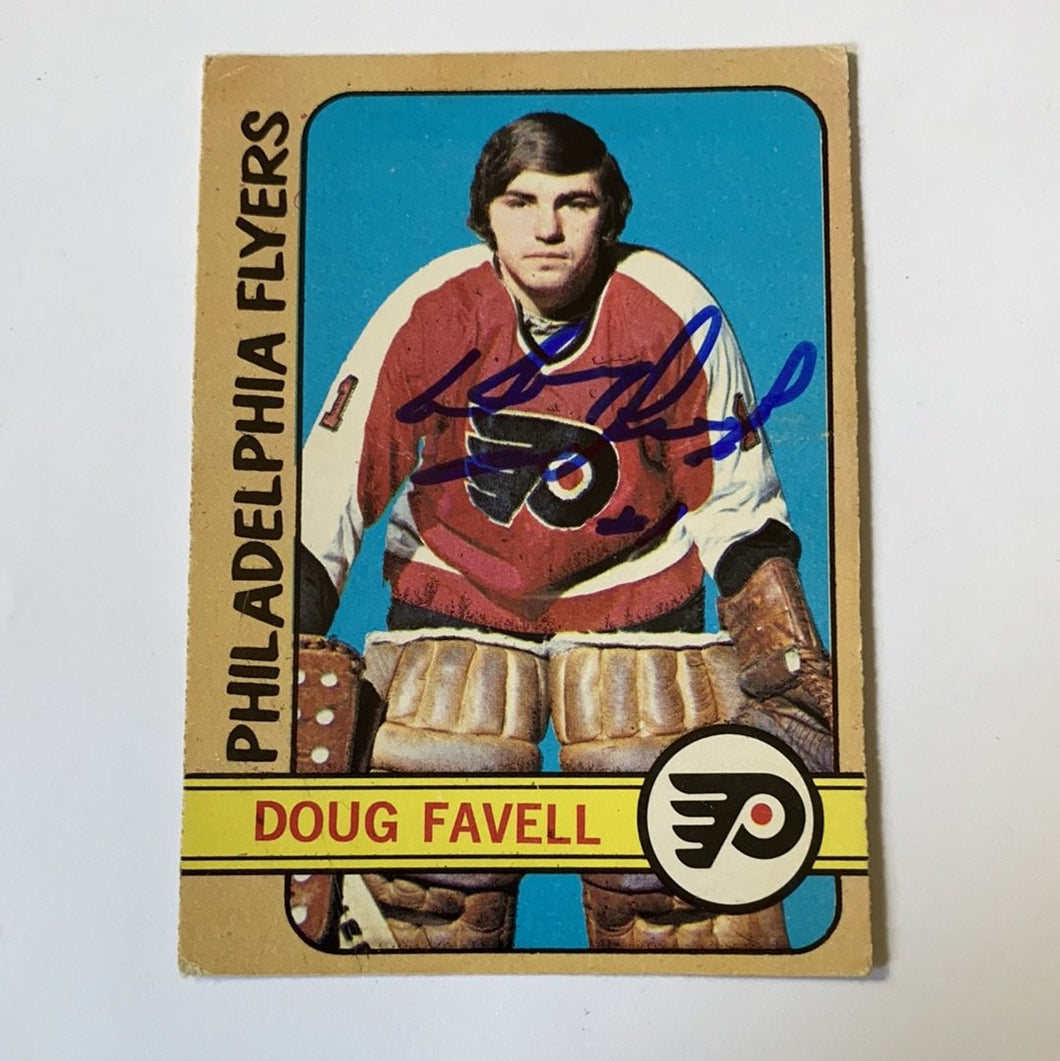 Doug Favell - Autographed Card 1972-73 Opc