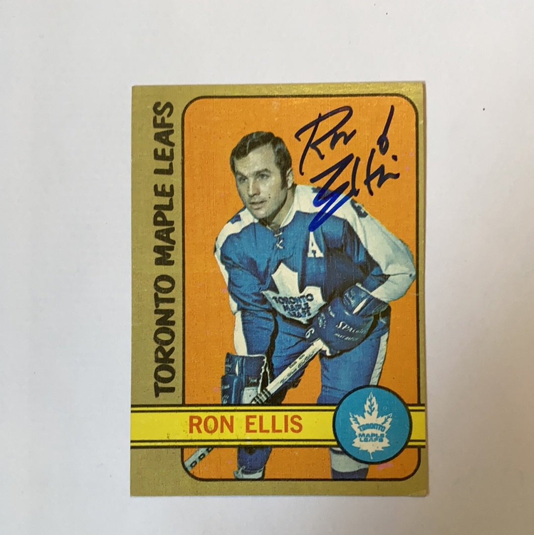 Ron Ellis - Autographed Card 1972-73 Topps