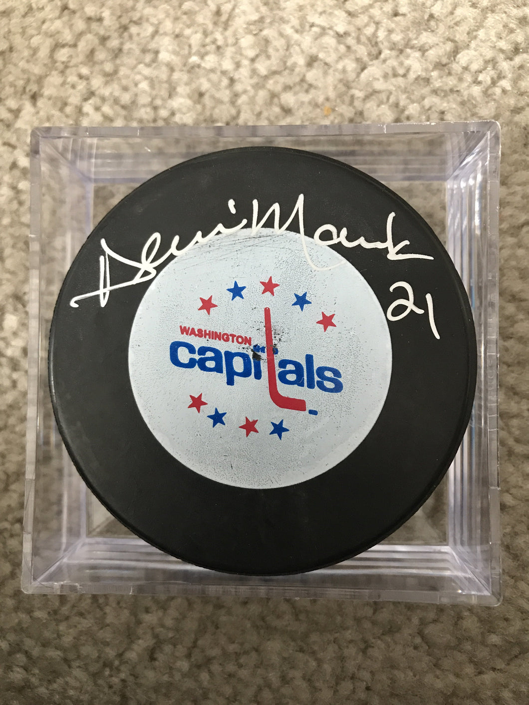 Dennis Maruk - Autographed Puck Washington Capitals