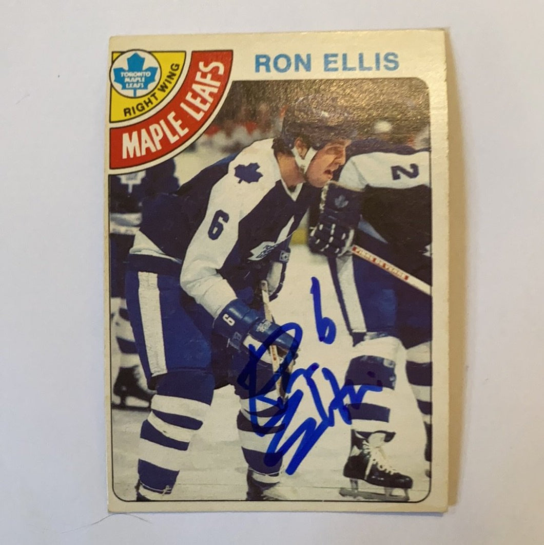 Ron Ellis - Autographed Card 1978-79 Opc