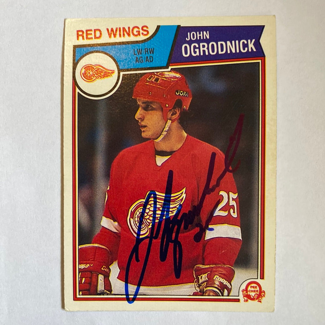 John Ogrodnick- Autographed Card - 1983-64 Opc