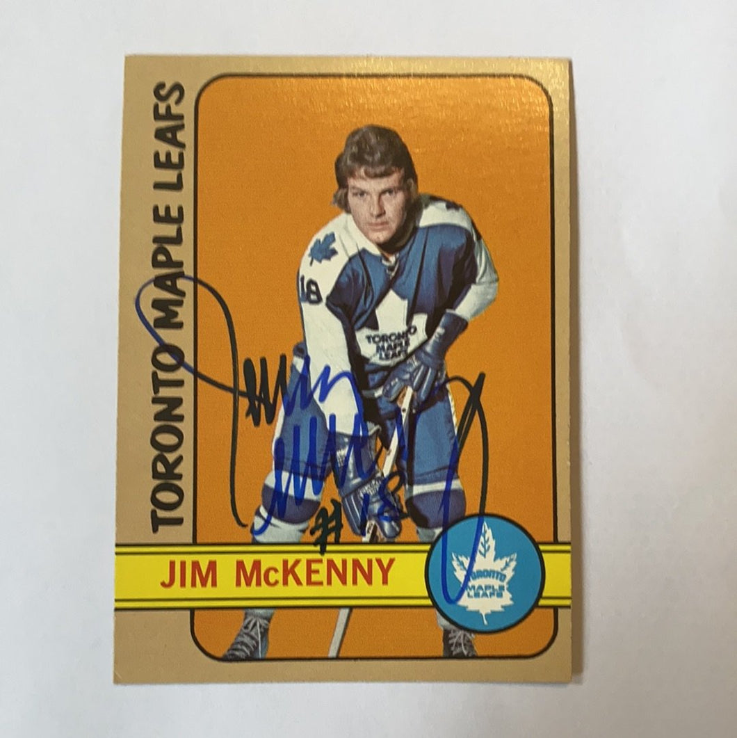 Jim Mckenny - Autographed Card 1972-73 Topps