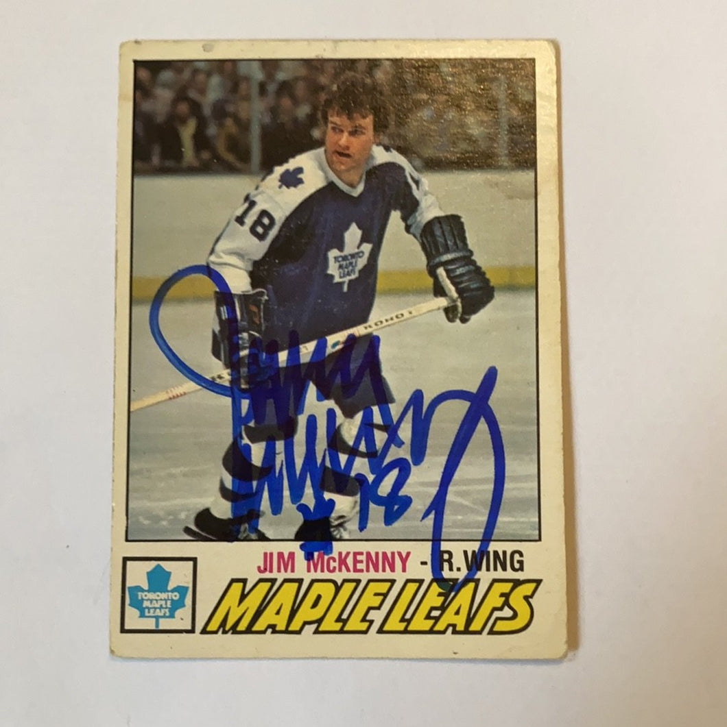 Jim Mckenny - Autographed Card 1977-78 Opc