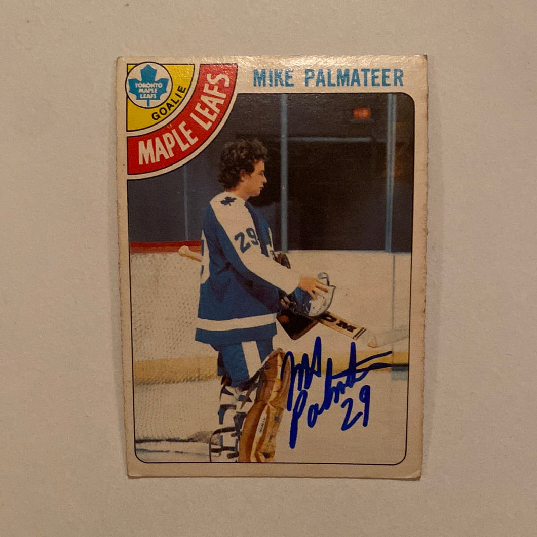 Mike Palmateer - Autographed Card Opc 1978-79