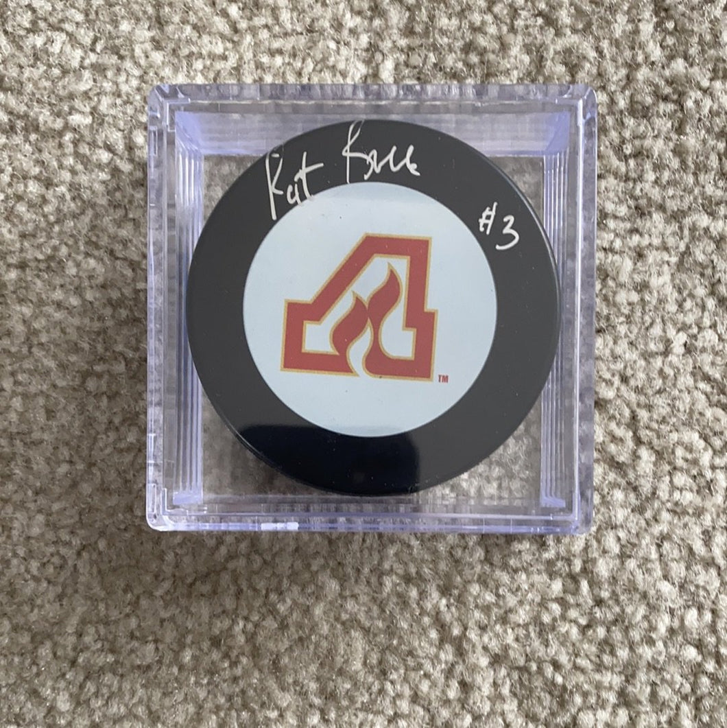 Pat Ribble - Autographed Atlanta Flames Puck