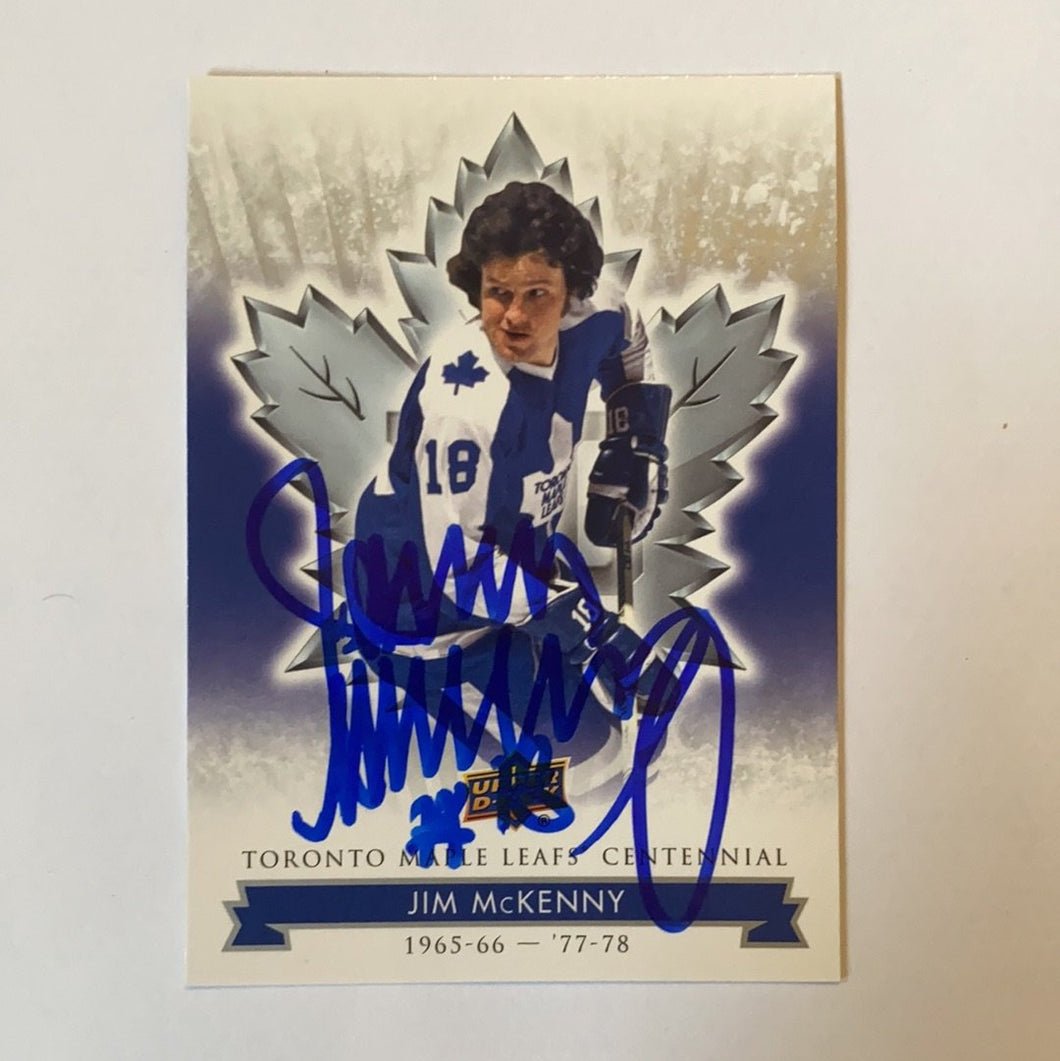 Jim Mckenny - Autographed Card Leafs Centennial