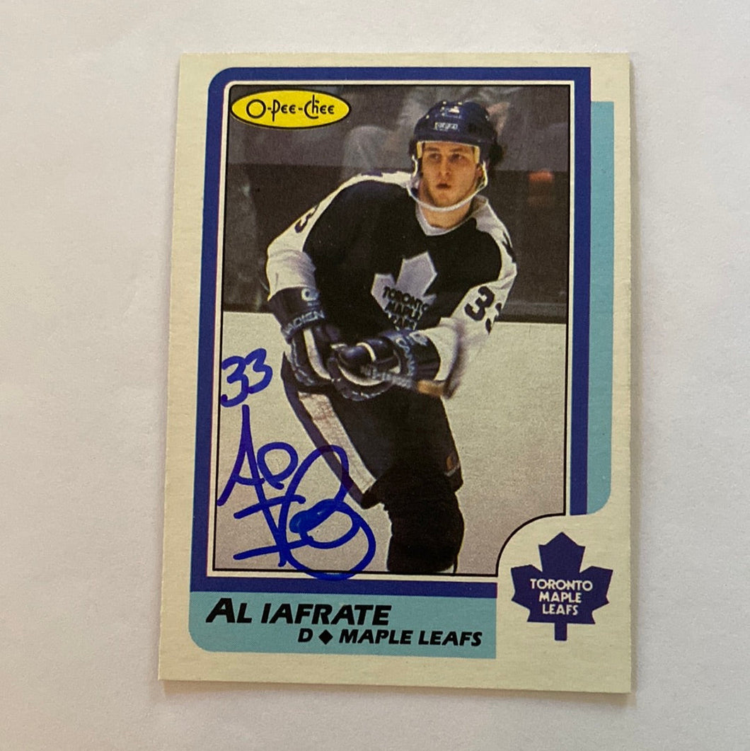 Al Iafrate - Autographed Card 1986-87 Opc