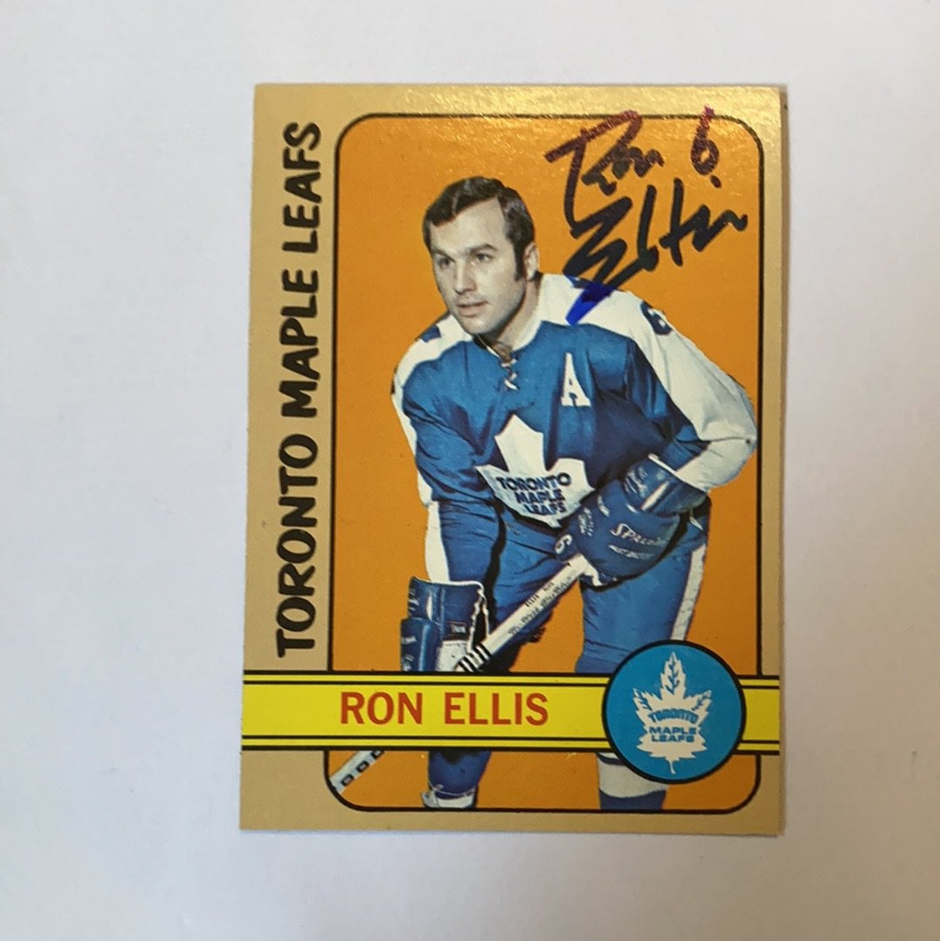Ron Ellis - Autographed Card 1972-73 Topps