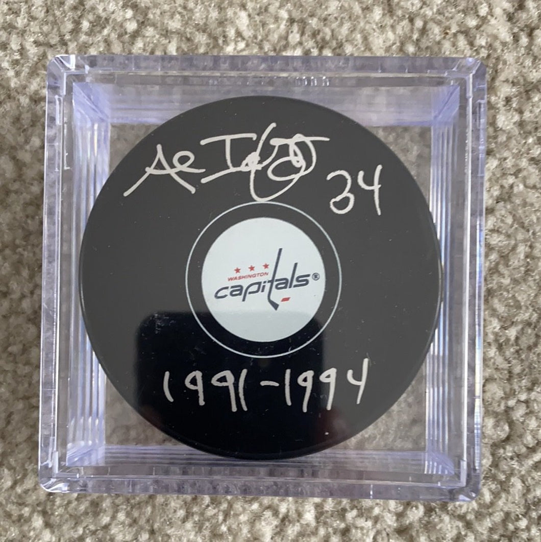 Al Iafrate - Autographed Washington Capitals Puck
