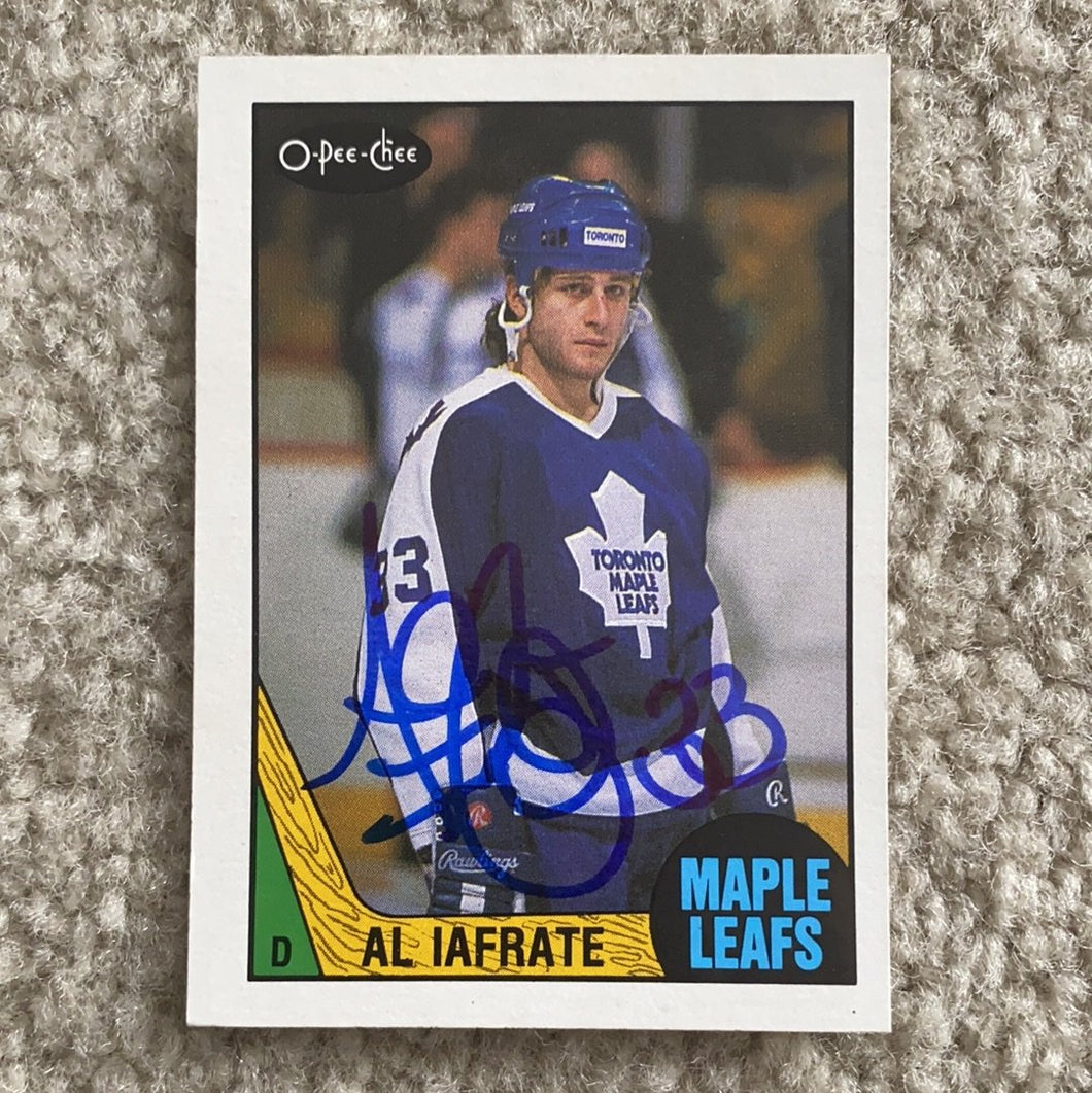 Al Iafrate - Autographed Card 1987-88Opc