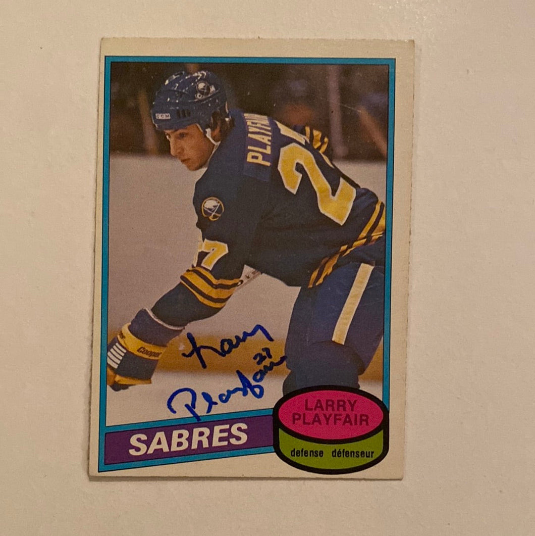 Larry Playfair - Autographed Card Opc 1980-81