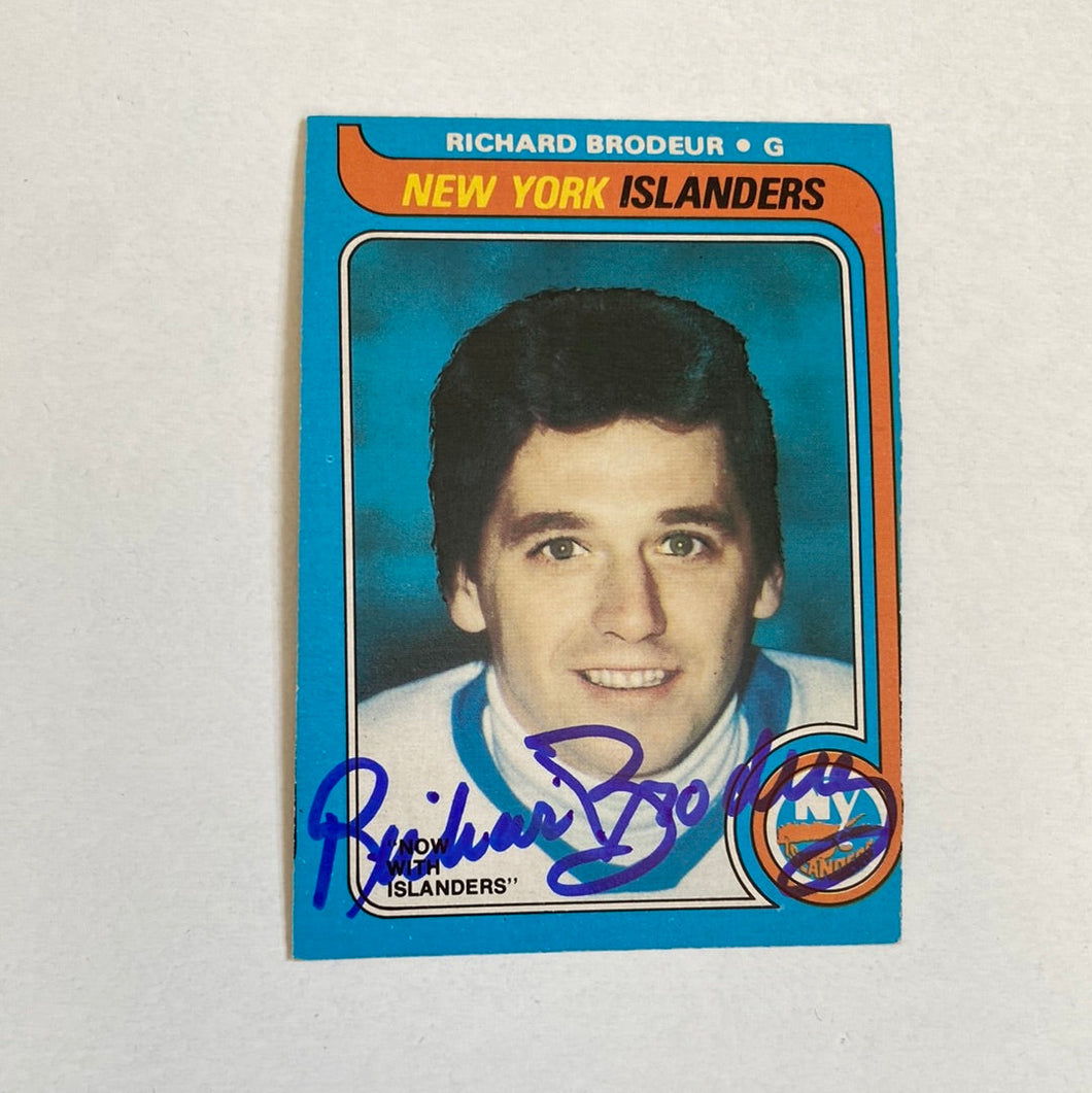 Richard Brodeur - Autographed Card Opc 1979-80