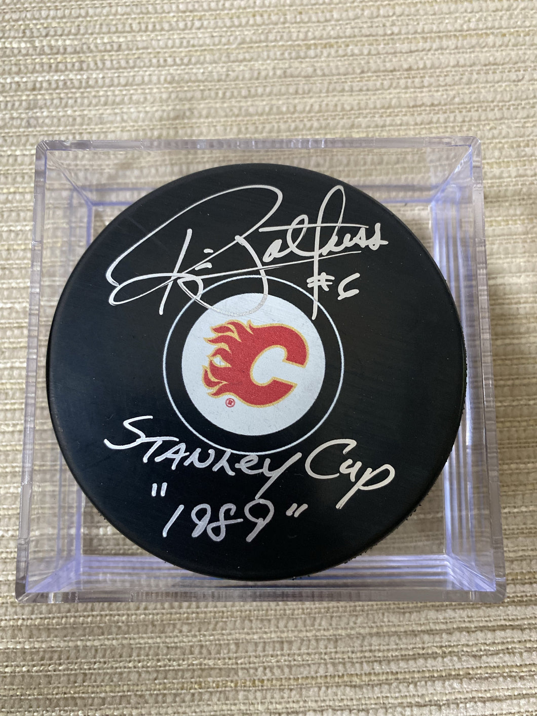 Ric Nattress - Autographed Calgary Puck