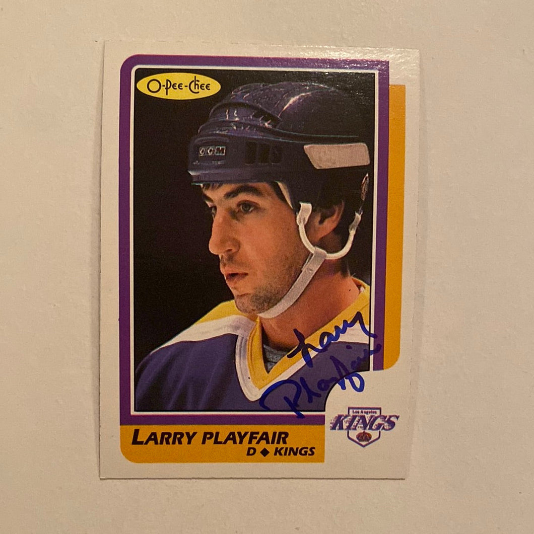 Larry Playfair - Autographed Card Opc 1986-87