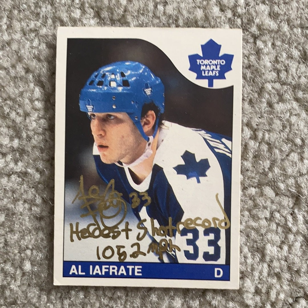 Al Iafrate - Autographed Card 1985-86 Opc Rookie