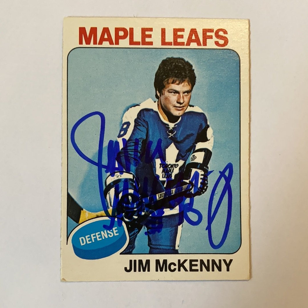 Jim Mckenny - Autographed Card 1975-76 Opc