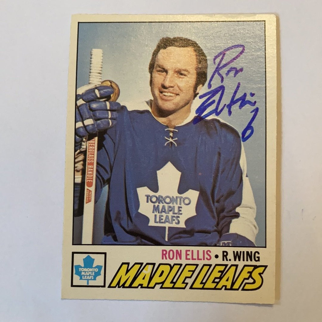Ron Ellis - Autographed Card 1977-78 Opc