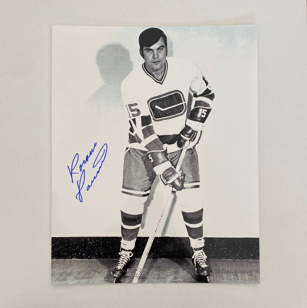 Rosaire Paiement - Autographed 8X10 Photo Vancouver Canucks
