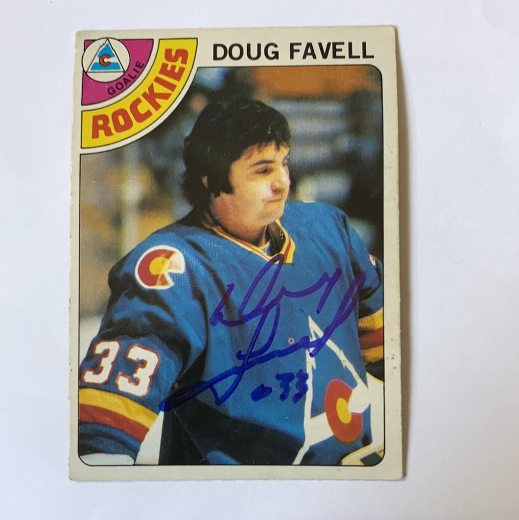 Doug Favell - Autographed Card 1978-79 Opc