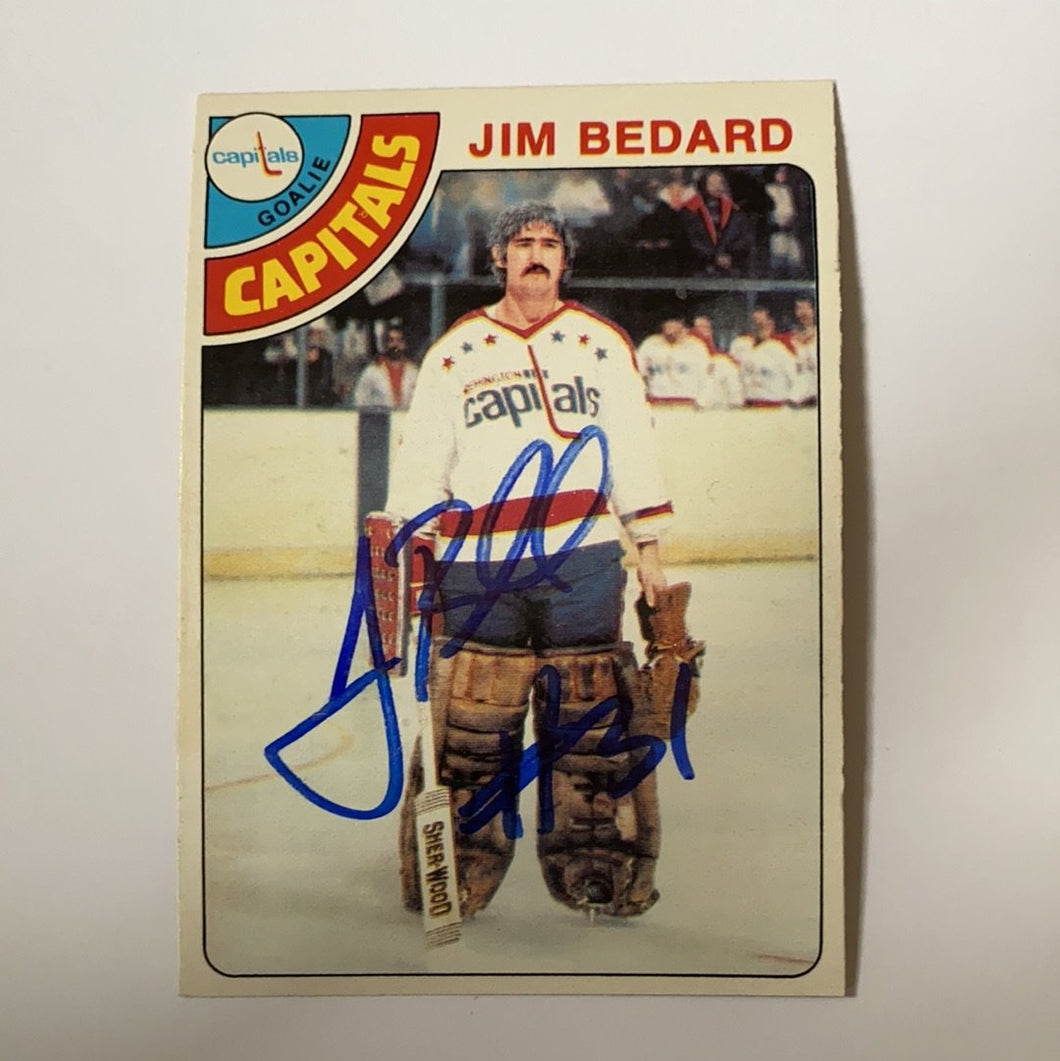 Jim Bedard - Autographed Card 1978-79 Opc Rc