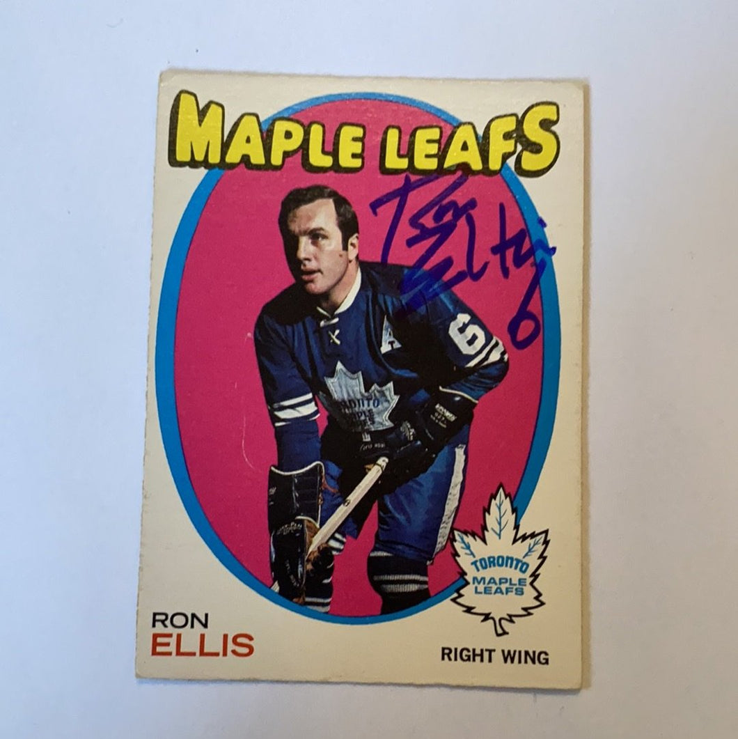 Ron Ellis - Autographed Card 1971-72 Opc