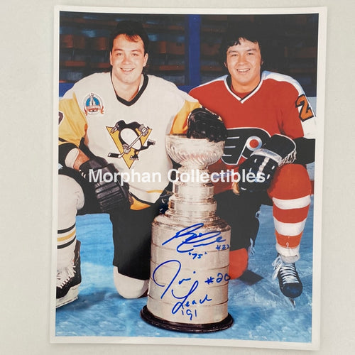 Jamie And Reggie Leach - Autographed 8X10 Photo Stanley Cup