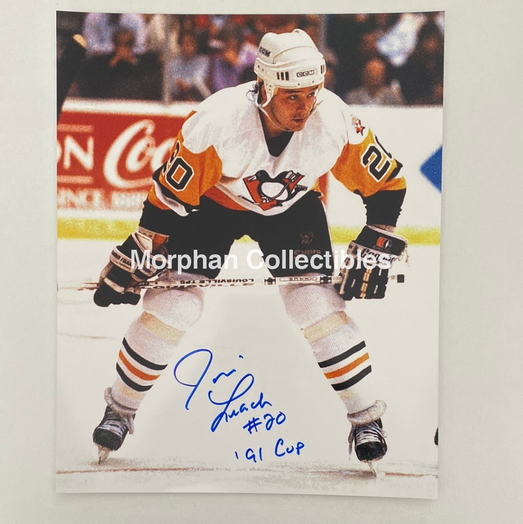 Jamie Leach - Autographed 8X10 Photo Pittsburg Penguins