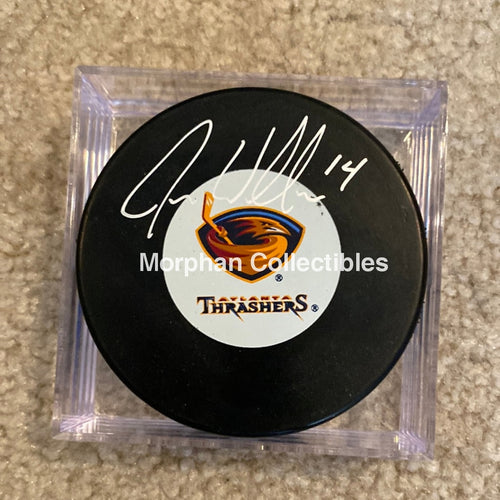 Jason Williams - Autographed Pick Atlanta Thrashers Puck