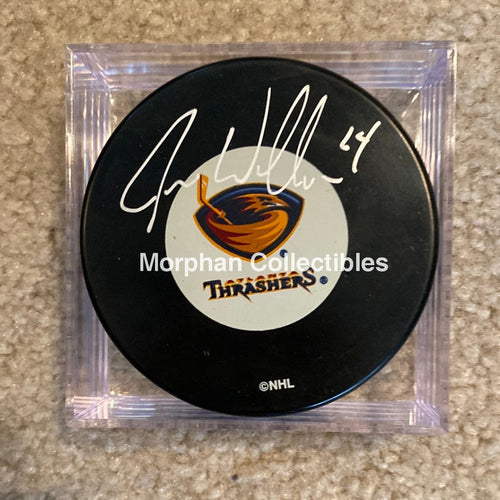 Jason Williams - Autographed Pick Atlanta Thrashers Puck