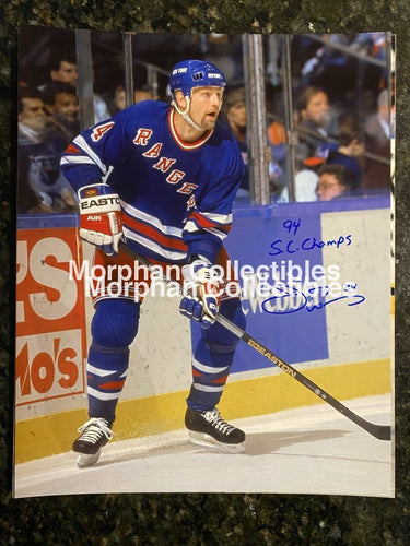 Jay Wells - Autographed 8X10 Photo New York Rangers #1 Inscribed 94 Sc Champs
