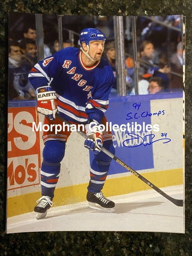 Jay Wells - Autographed 8X10 Photo New York Rangers #1 Inscribed 94 Sc Champs