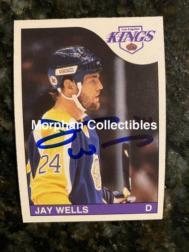 Jay Wells - Autographed Card 1985-86 Opc #4