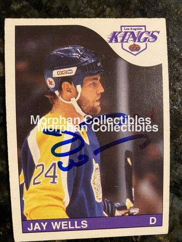 Jay Wells - Autographed Card 1985-86 Opc #6