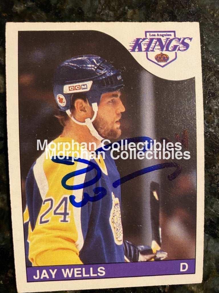 Jay Wells - Autographed Card 1985-86 Opc #6