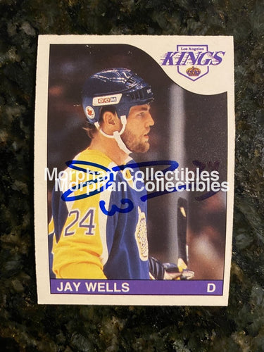 Jay Wells - Autographed Card 1985-86 Opc #7