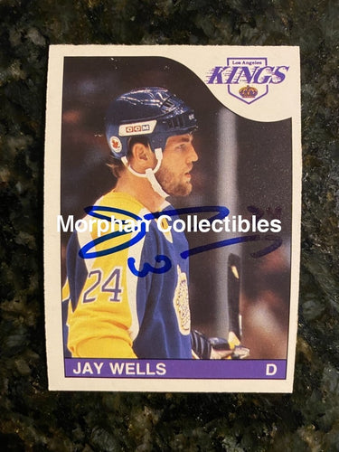 Jay Wells - Autographed Card 1985-86 Opc #7