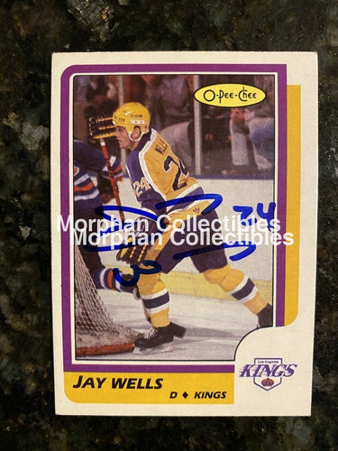 Jay Wells - Autographed Card 1986-87 Opc #1