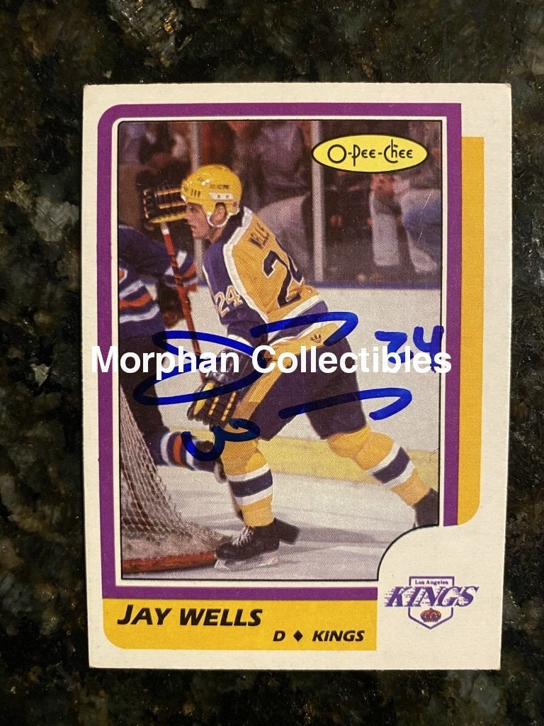 Jay Wells - Autographed Card 1986-87 Opc #1