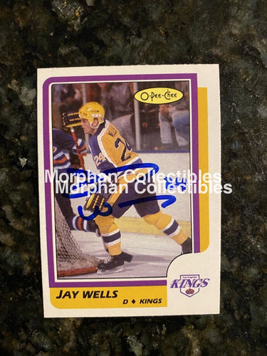 Jay Wells - Autographed Card 1986-87 Opc #2