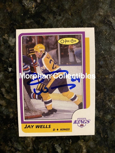 Jay Wells - Autographed Card 1986-87 Opc #2