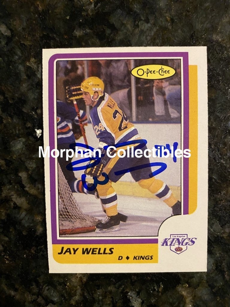 Jay Wells - Autographed Card 1986-87 Opc #4